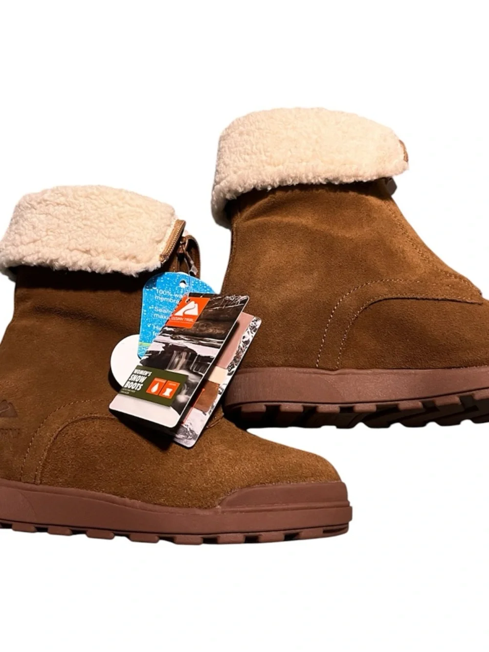 Ozark Trail Women's Snow Boots - Brown and Cream